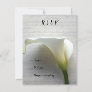 Convites Calla lily no antigo Rsvp