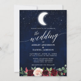 Convites Calligrafia Celestial Casamento Estrelas da Lua Fl