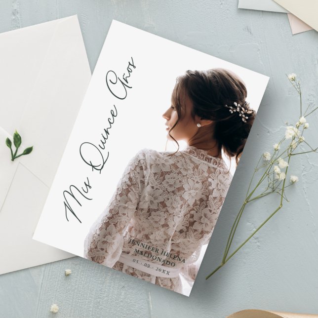 Convites Calligrafía de rico para la fotografía Minimalist (Criador carregado)