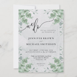Convites Calligrafia Greenery Eucalyptus Casamento Nós Faze