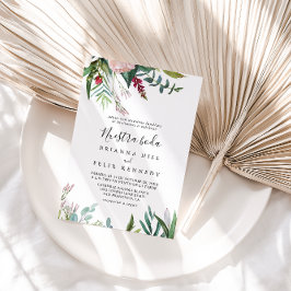 Convites Calligrafia Tropical Nuestra Boda Wedding