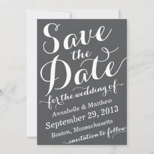 Convites Calligraphy Script Save the Date Announcement