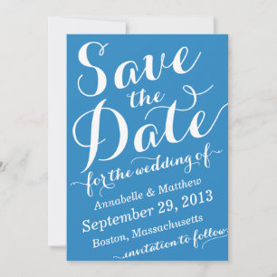 Convites Calligraphy Script Save the Date Announcement