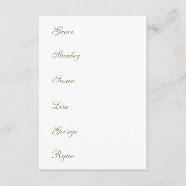 Convites Calligraphy Wedding Name Tag Table Menu Cards (Frente)