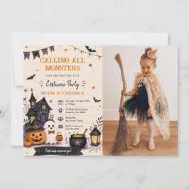 Convites Calling all monster Halloween Birthday party Photo