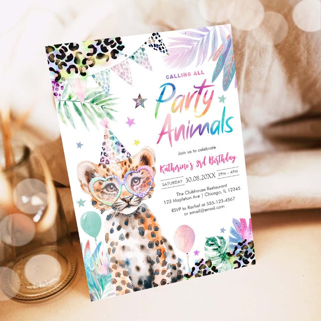 Convites Calling All Party Animals Safari Birthday  (Criador carregado)