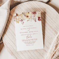 Calliografia Graceful Floral Boda Casamento Espanh