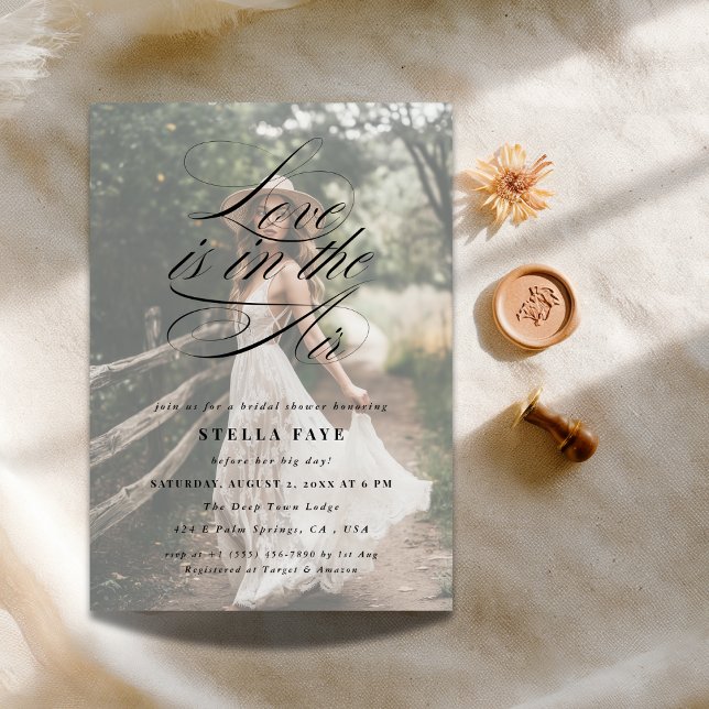 Convites Calliografia Love está na foto do Chá de panela (Criador carregado)