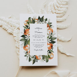 Convites Calliope - Laranja Tropical de Cores Aquáticas