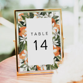 Convites Calliope - Watercolor Tropical Orange Table Number