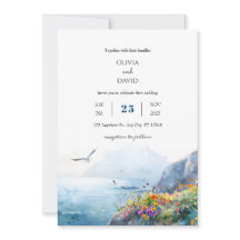 Calm Cliffside Ocean View Bloom Art Beach Casament