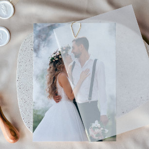 Convites Camada de Fotografia Personalizada para Casamento