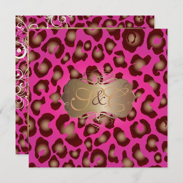 CONVITES CAMADAS DE LEOPARD/PEARL/VINTAGEM/BCKGRND (Frente/Verso)