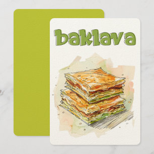 Convites Camadas de ouro de Delight: Baklava ب ق ل ا ة و ف 