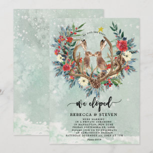 Convites Camaradas florais de natal de inverno que fugimos