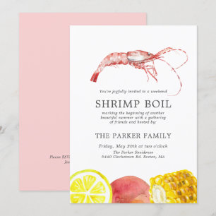 Convites Camarão Cozido   Festa Temática de Frutos do Mar