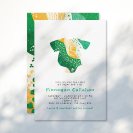 Convites Camarões Verdes Com Sorte Um Primeiro Aniversário