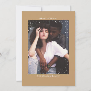 Convites Camel Snowfall   Feliz Natal com Foto