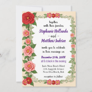 Convites Camellia Despretensiosa Elegância Essência do Amor