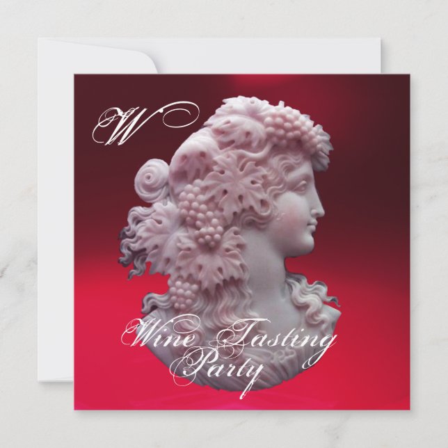 CONVITES CAMEO ANTIGO, SENHORA E UVAS FESTA DE DEGUSTAÇÃO D (Frente)