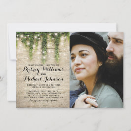 Convites Câmera de Luzes de Igreja do Castelo Rústico Foto 