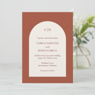 Convites Camila Rust Arch Modern Wedding