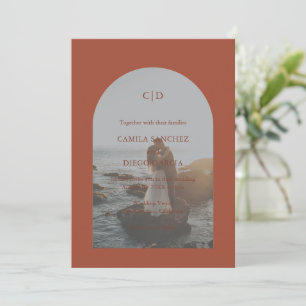 Convites Camila Rust Arch Modern Wedding