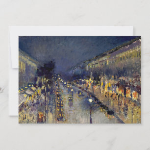 Convites Camille Pissarro - Boulevard Montmartre à Noite