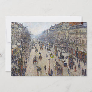 Convites Camille Pissarro - Boulevard Montmartre, manhã