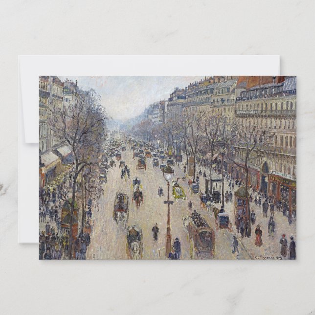 Convites Camille Pissarro - Boulevard Montmartre, manhã (Frente)
