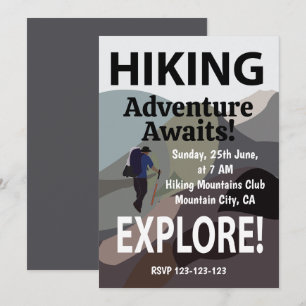 Convites Caminhada Explorar Montanhas Aventura Amantes de C