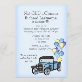 Convites Caminhão antigo com Balões - Aniversário