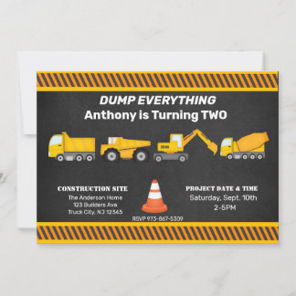 Convites Caminhão, Caminhões e Mais Aniversários de criança