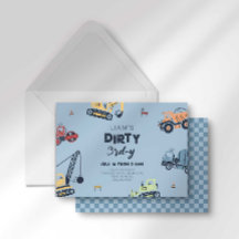 Caminhão de Construção do 3º Aniversário Sujo