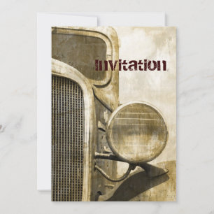 Convites Caminhão de fazenda primitivo em terra, em dificu