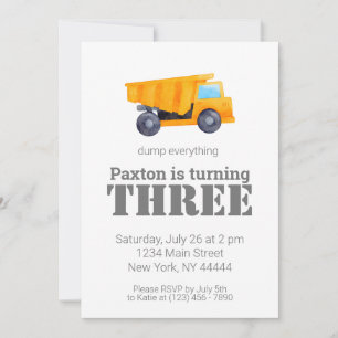 Convites Caminhão de lixo do Partido da Construção do camin