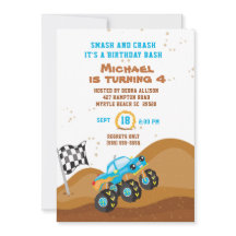 Caminhão de Monstro Azul 4ª Corrida de Aniversário