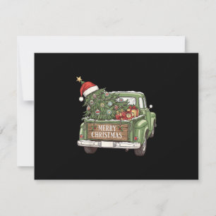 Convites Caminhão de Natal Vintage Feliz Natal Homens Mulhe