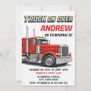 Convites Caminhão Personalizado  Festa de Aniversário