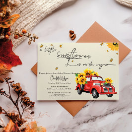 Convites Caminhão Vermelho Vintage com Chá de fraldas de Gi