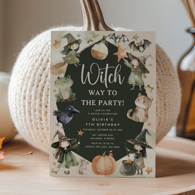 Convites Caminho de bruxas para o aniversário do Dia das Br (Criador carregado)