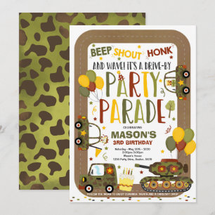 Convites Caminho Por Aniversários Convidar Tanques do Exé