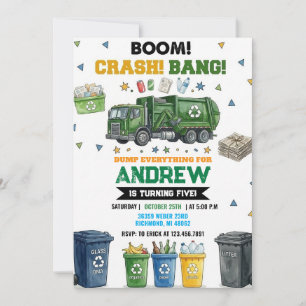 Convites Caminhões Basculantes Modernos Pessoais Aniversári
