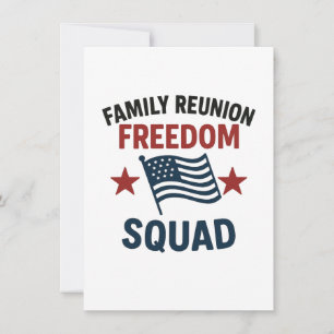 Convites Camisa da Reunião da Família Freedom Squad – Patri