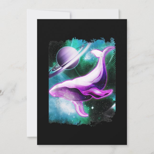 Convites Camisa De Baleia-Jubarte Na Galáxia Solar Exterior (Frente)