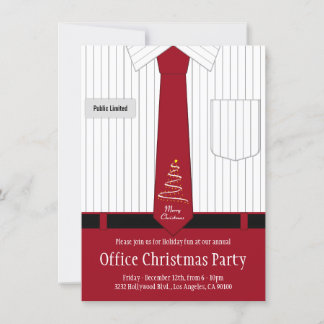 Convites Camisa de festas de Natal do Office e empate