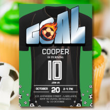 Camisa de Futebol Verde e Preta Festa de Aniversár