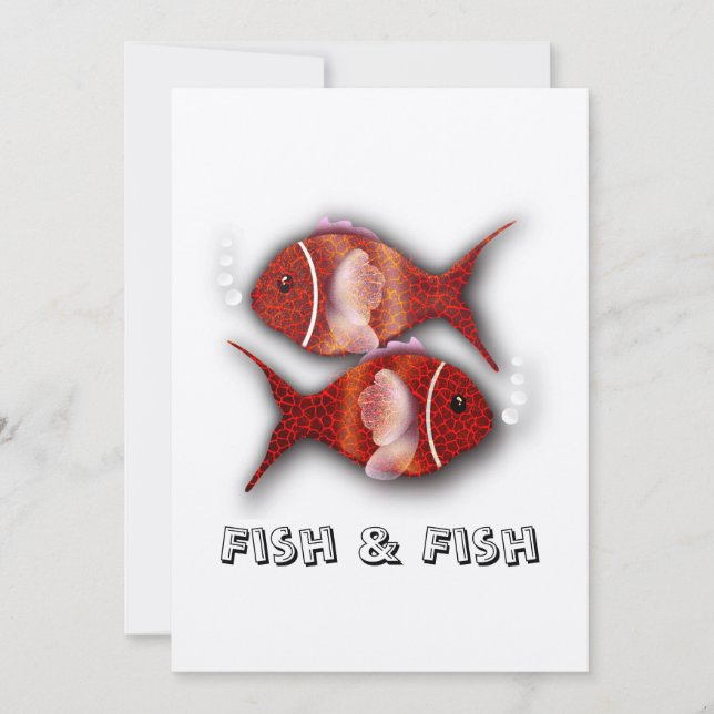 Convites Camisa de peixe e peixe (Frente)