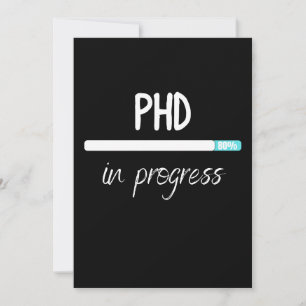Convites Camiseta de Carregamento de PhD