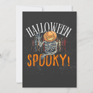Convites Camiseta de Halloween de Abóbora Assustadora Esque